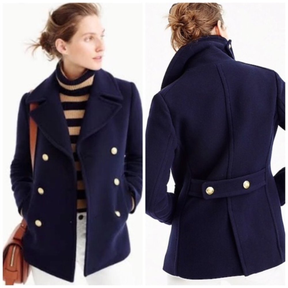 J. Crew Majesty Peacoat - Nello Gori Stadium Cloth